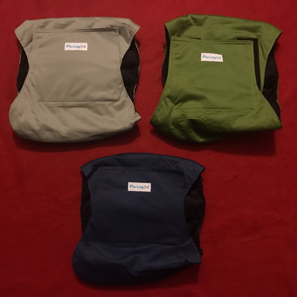 NEW Set of 3 Paw Legend Reusable Belly Bands